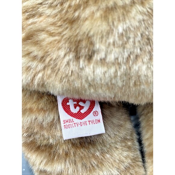 Ty Beanie Buddy 2002 Billionaire Brown Bear Dollar Sign Chest Weighted 14" - Picture 5 of 6